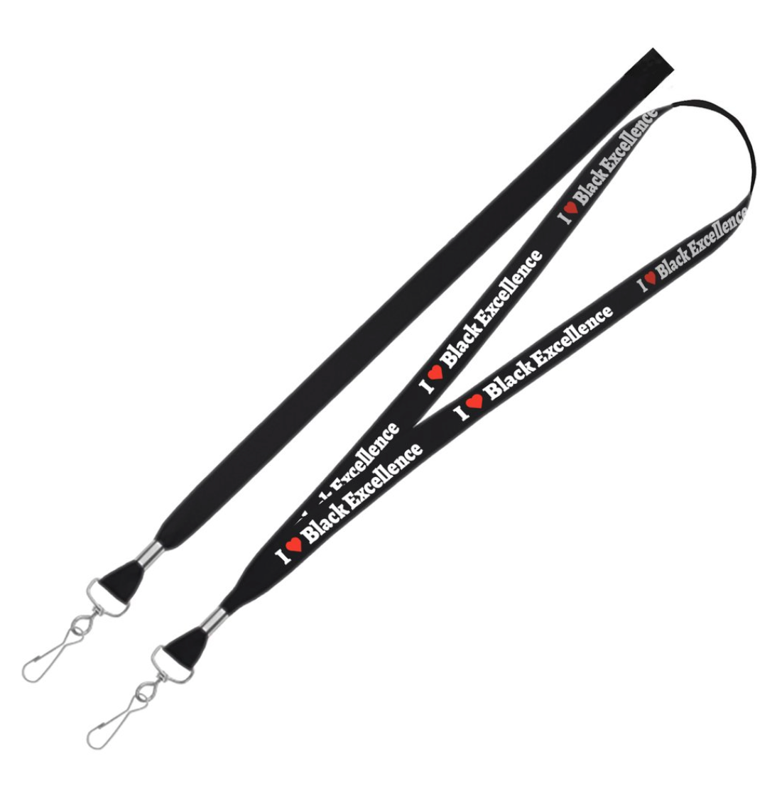'I love Black Excellence' Lanyard with Swivel Hook Attachment